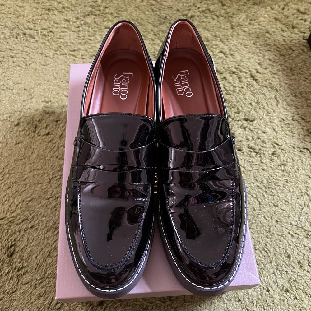 Franco Sarto Platform/Chunky patent loafers